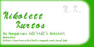 nikolett kurtos business card